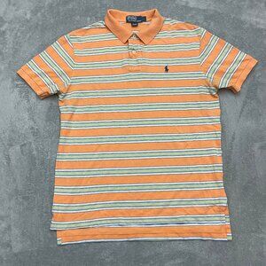 Polo Ralph Lauren Men’s Western Striped Short Sleeve Size Large Orange